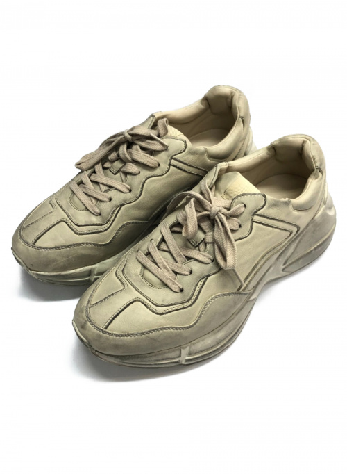 GUCCI（グッチ）GUCCI (グッチ) ライトンスニーカー グレー サイズ:72/1 ?498916　 A9L00 9522の古着・服飾アイテム
