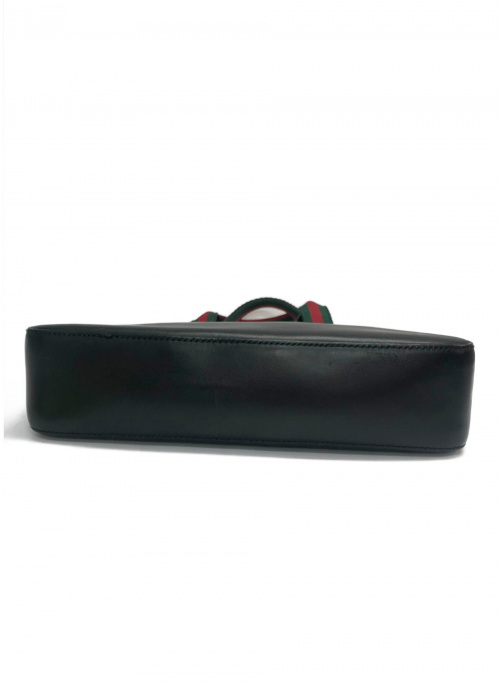 GUCCI（グッチ）GUCCI (グッチ) シェリーラインレザーミニバッグ ブラック 73984 001998の古着・服飾アイテム