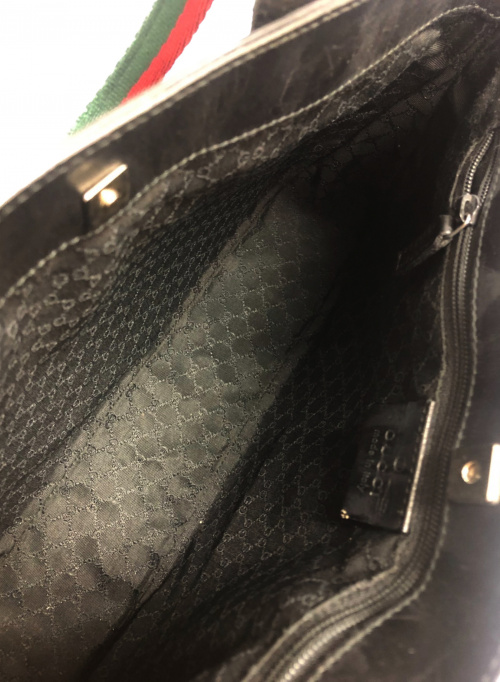 GUCCI（グッチ）GUCCI (グッチ) シェリーラインレザーミニバッグ ブラック 73984 001998の古着・服飾アイテム