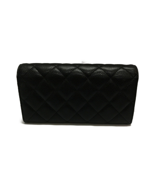 CHANEL（シャネル）CHANEL (シャネル) キャビアスキンマトラッセウォレット ブラック A50096 17187515の古着・服飾アイテム