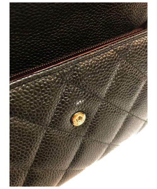 CHANEL（シャネル）CHANEL (シャネル) キャビアスキンマトラッセウォレット ブラック A50096 17187515の古着・服飾アイテム