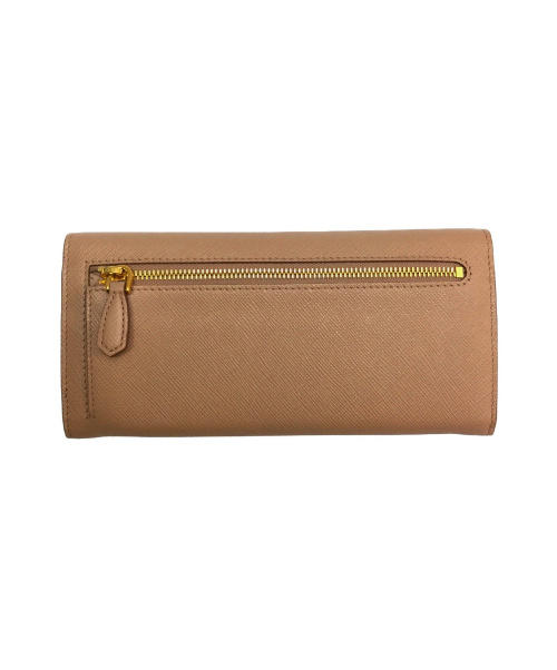PRADA（プラダ）PRADA (プラダ) サフィアーノエンボスロゴロングウォレット ベージュ サイズ:下記参照 SAFFIANO SHINE 1MH132の古着・服飾アイテム