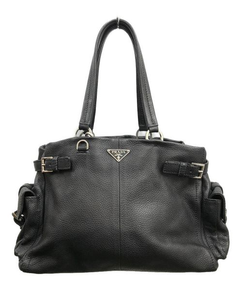 PRADA（プラダ）PRADA (プラダ) ヴィッテロ ダイノレザーバッグ ブラックの古着・服飾アイテム