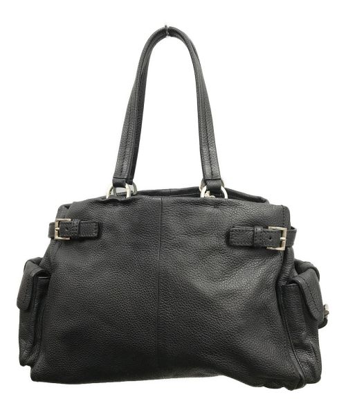 PRADA（プラダ）PRADA (プラダ) ヴィッテロ ダイノレザーバッグ ブラックの古着・服飾アイテム