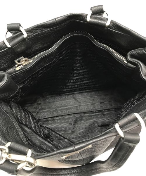 PRADA（プラダ）PRADA (プラダ) ヴィッテロ ダイノレザーバッグ ブラックの古着・服飾アイテム