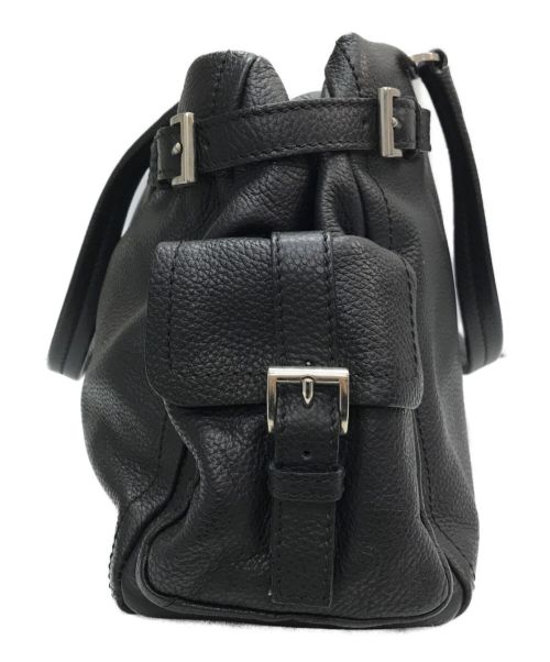 PRADA（プラダ）PRADA (プラダ) ヴィッテロ ダイノレザーバッグ ブラックの古着・服飾アイテム