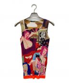 PLEATS PLEASEプリーツプリーズ）の古着「総柄ノースリーブプリーツカットソー」｜マルチカラー