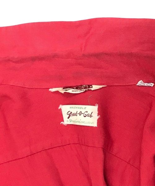stradivari（ストラディバリ）stradivari (ストラディバリ) ギャバオープンカラーシャツ レッド サイズ:MLの古着・服飾アイテム