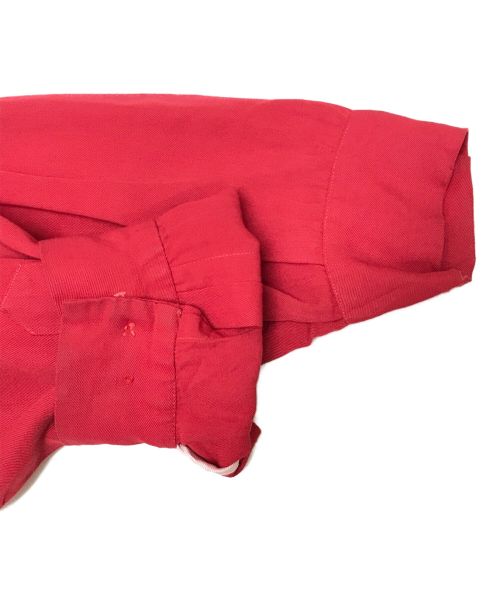 stradivari（ストラディバリ）stradivari (ストラディバリ) ギャバオープンカラーシャツ レッド サイズ:MLの古着・服飾アイテム