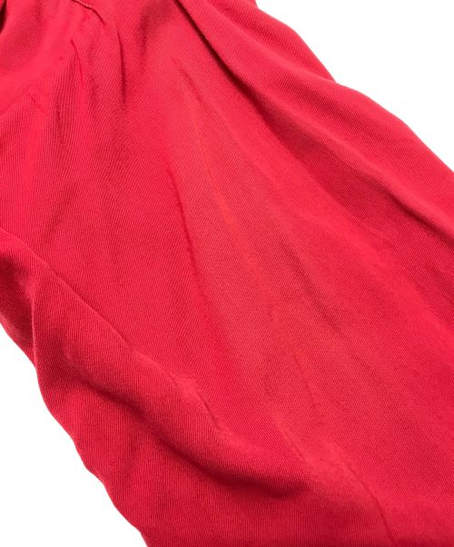 stradivari（ストラディバリ）stradivari (ストラディバリ) ギャバオープンカラーシャツ レッド サイズ:MLの古着・服飾アイテム