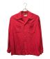 stradivari（ストラディバリ）の古着「ギャバオープンカラーシャツ」｜レッド