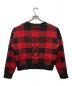 Christian Dior (クリスチャン ディオール) J'ADIOR8 バックロゴカシミアチェックニット レッド サイズ:36：47000円