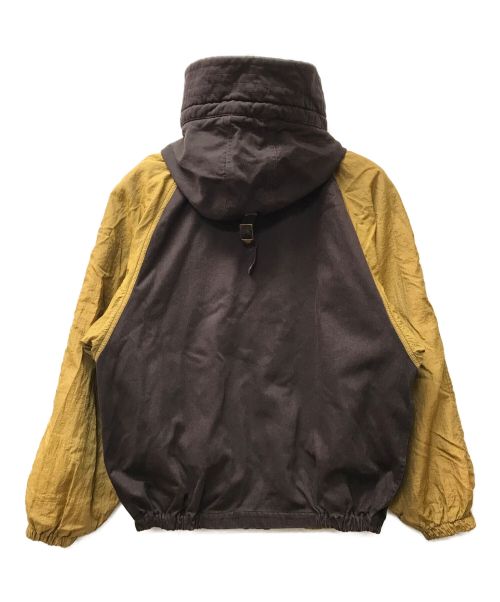 BONEVILLE（ボンネビル）BONEVILLE (ボンネビル) 【OLD】80-90’Sナイロン切替コットンジャケット イエロー×ブラウン サイズ:46の古着・服飾アイテム