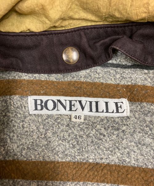 BONEVILLE（ボンネビル）BONEVILLE (ボンネビル) 【OLD】80-90’Sナイロン切替コットンジャケット イエロー×ブラウン サイズ:46の古着・服飾アイテム