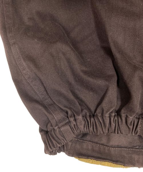 BONEVILLE（ボンネビル）BONEVILLE (ボンネビル) 【OLD】80-90’Sナイロン切替コットンジャケット イエロー×ブラウン サイズ:46の古着・服飾アイテム