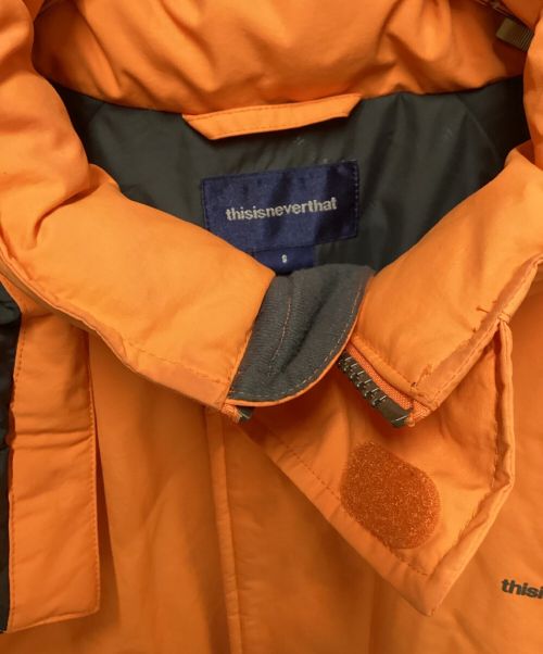 thisisneverthat（ディスイズネバーザット）thisisneverthat (ディスイズネバーザット) ダウンジャケット オレンジ サイズ:Sの古着・服飾アイテム