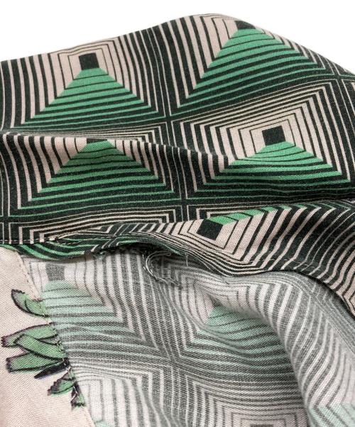 PAUL SMITH（ポールスミス）PAUL SMITH (ポールスミス) ジオメトリック柄オープンカラーシャツ グリーン サイズ:Lの古着・服飾アイテム