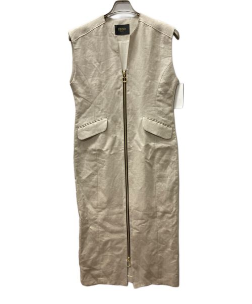 EBONY（エボニー）EBONY (エボニー) フロントジップロングワンピース ベージュ サイズ:1 未使用品の古着・服飾アイテム