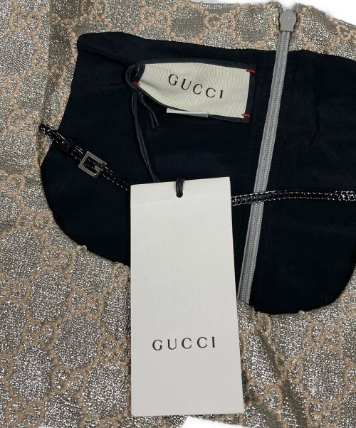 GUCCI（グッチ）GUCCI (グッチ) GGラメノースリーブワンピース シルバー サイズ:42の古着・服飾アイテム