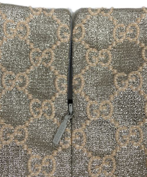 GUCCI（グッチ）GUCCI (グッチ) GGラメノースリーブワンピース シルバー サイズ:42の古着・服飾アイテム