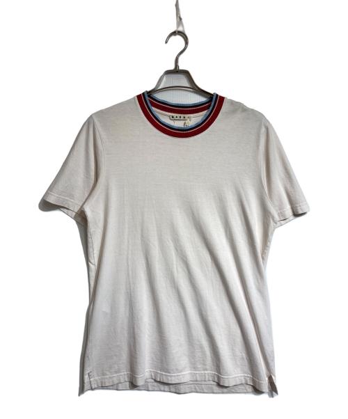 MARNI（マルニ）MARNI (マルニ) リブカラー Tシャツ ピンク サイズ:46の古着・服飾アイテム