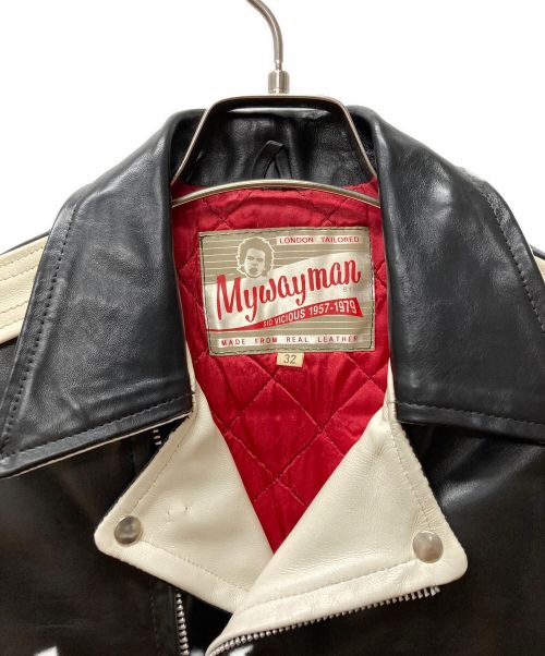 My way man（マイウェイマン）My way man (マイウェイマン) ライダースジャケット ブラック サイズ:32の古着・服飾アイテム