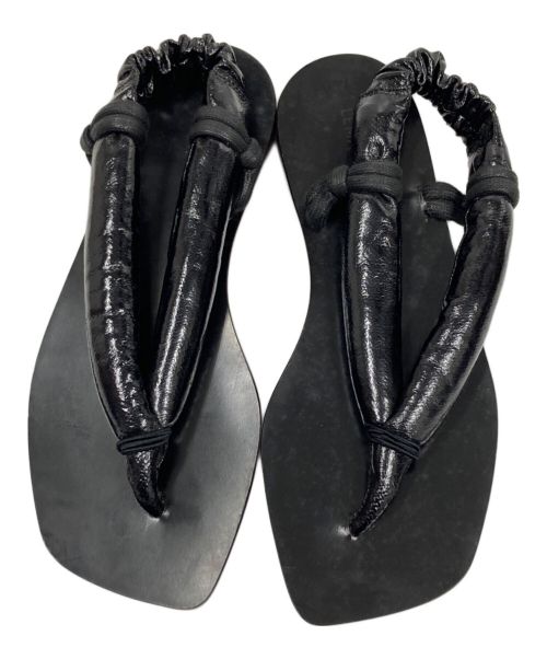 LEMAIRE（ルメール）LEMAIRE (ルメール) フラットサンダル ブラック サイズ:39の古着・服飾アイテム