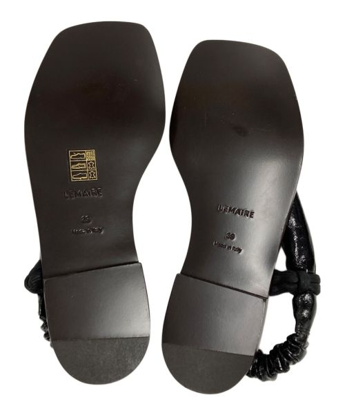 LEMAIRE（ルメール）LEMAIRE (ルメール) フラットサンダル ブラック サイズ:39の古着・服飾アイテム