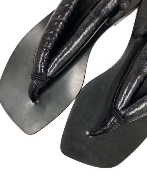 LEMAIRE（ルメール）LEMAIRE (ルメール) フラットサンダル ブラック サイズ:39の古着・服飾アイテム