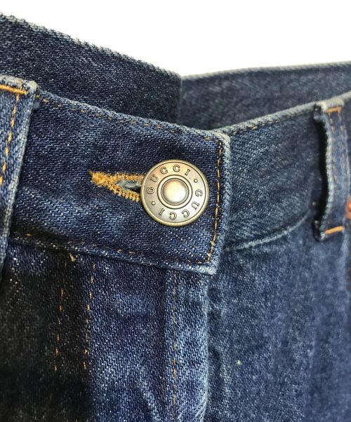 GUCCI（グッチ）GUCCI (グッチ) ホースビットストレートレッグデニムパンツ インディゴ サイズ:W23の古着・服飾アイテム