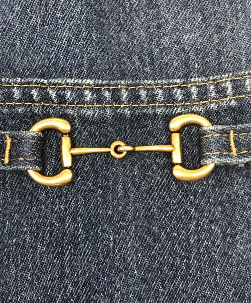 GUCCI（グッチ）GUCCI (グッチ) ホースビットストレートレッグデニムパンツ インディゴ サイズ:W23の古着・服飾アイテム