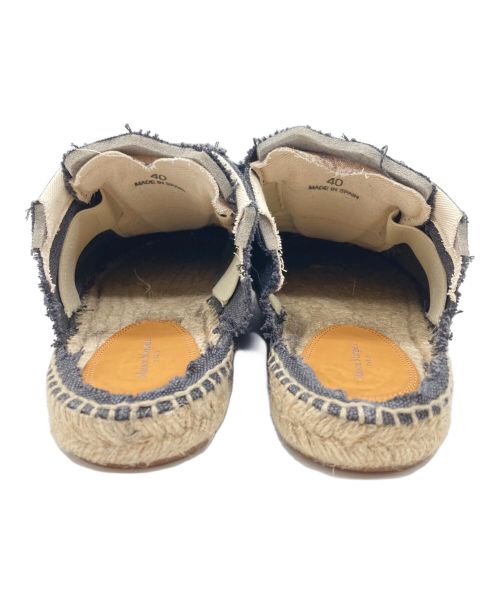 Maison Margiela（メゾンマルジェラ）Maison Margiela (メゾンマルジェラ) エスパドリーユ キャンバスサンダル ブラック サイズ:40の古着・服飾アイテム