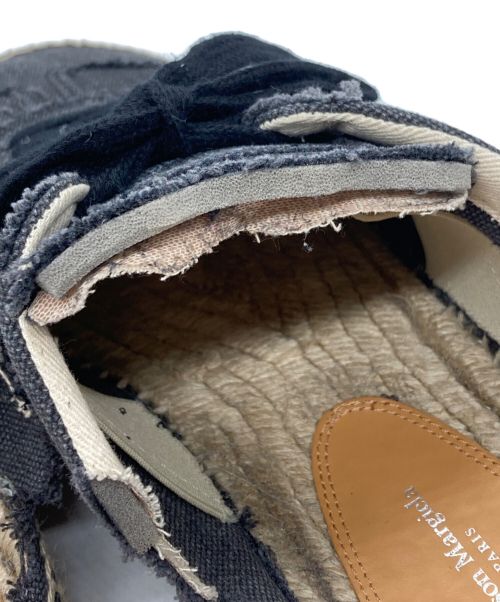 Maison Margiela（メゾンマルジェラ）Maison Margiela (メゾンマルジェラ) エスパドリーユ キャンバスサンダル ブラック サイズ:40の古着・服飾アイテム
