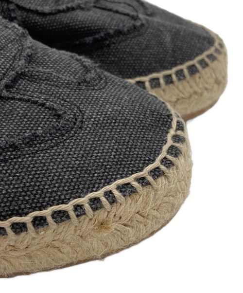 Maison Margiela（メゾンマルジェラ）Maison Margiela (メゾンマルジェラ) エスパドリーユ キャンバスサンダル ブラック サイズ:40の古着・服飾アイテム