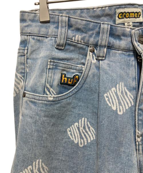 croper（-）croper (-) HUF (ハフ) Fuck It Cromer Short スカイブルー サイズ:28の古着・服飾アイテム