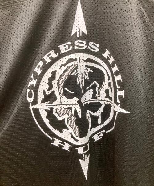 HUF（ハフ）HUF (ハフ) CYPRESS HILL (サイプレスヒル) COMPASS MESH JERSEY ブラック サイズ:Lの古着・服飾アイテム