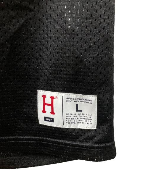 HUF（ハフ）HUF (ハフ) CYPRESS HILL (サイプレスヒル) COMPASS MESH JERSEY ブラック サイズ:Lの古着・服飾アイテム