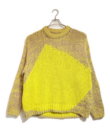 トップス YOKE INTARSIA CREWNECK SWEATER YELLOW 中古・古着通販】YOKE (ヨーク) INTARSIA CREWNECK SWEATER イエロー