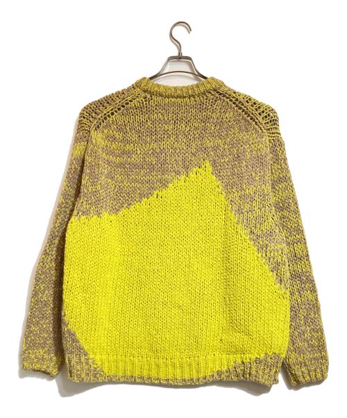YOKE（ヨーク）YOKE (ヨーク) INTARSIA CREWNECK SWEATER イエロー サイズ:2の古着・服飾アイテム