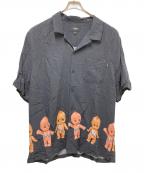 HUFハフ）の古着「TAGGED RESORT SHIRTS」｜ブラック