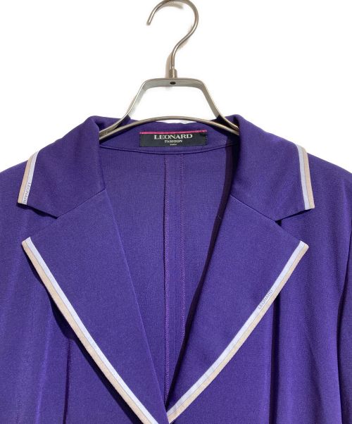 LEONARD（レオナール）LEONARD (レオナール) 3Bジャケット パープル サイズ:Mの古着・服飾アイテム