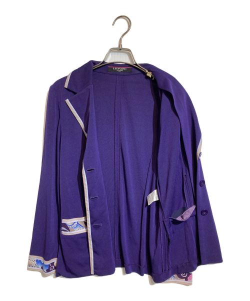 LEONARD（レオナール）LEONARD (レオナール) 3Bジャケット パープル サイズ:Mの古着・服飾アイテム
