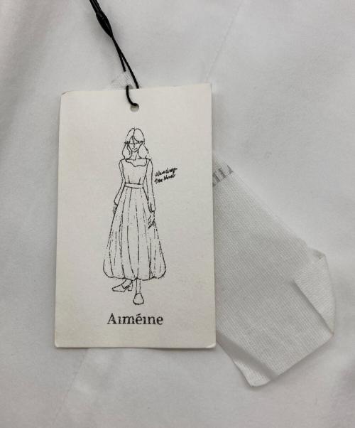 Aimeine（エメイン）AIMEINE (エメイン) ウェーブデザイントリコットブラウス ホワイト サイズ:Freeの古着・服飾アイテム