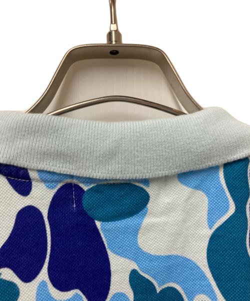 A BATHING APE（ア ベイシング エイプ）A BATHING APE (ア ベイシング エイプ) ABC CAMO LARGE APE HEAD POLO スカイブルー サイズ:Mの古着・服飾アイテム