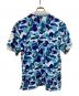 A BATHING APE (ア ベイシング エイプ) ABC CAMO LARGE APE HEAD POLO スカイブルー サイズ:M：15000円