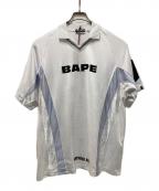 A BATHING APEア ベイシング エイプ）の古着「Multi Logo Relaxed Fit Soccer Jersey」｜シルバー