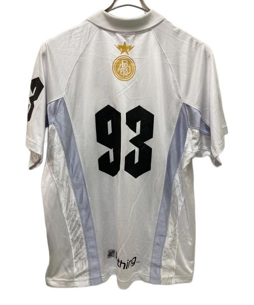 A BATHING APE（ア ベイシング エイプ）A BATHING APE (ア ベイシング エイプ) Multi Logo Relaxed Fit Soccer Jersey シルバー サイズ:Mの古着・服飾アイテム