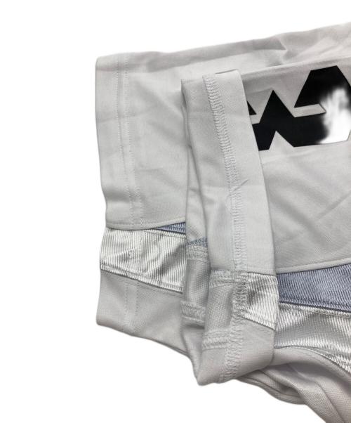 A BATHING APE（ア ベイシング エイプ）A BATHING APE (ア ベイシング エイプ) Multi Logo Relaxed Fit Soccer Jersey シルバー サイズ:Mの古着・服飾アイテム