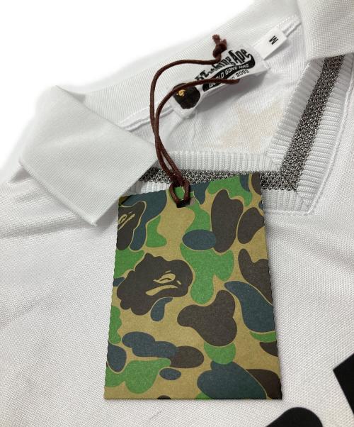 A BATHING APE（ア ベイシング エイプ）A BATHING APE (ア ベイシング エイプ) Multi Logo Relaxed Fit Soccer Jersey シルバー サイズ:Mの古着・服飾アイテム