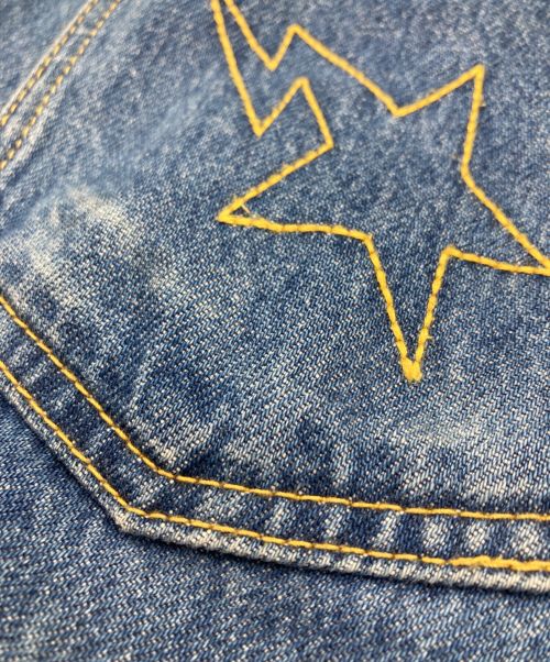 A BATHING APE（ア ベイシング エイプ）A BATHING APE (アベイシングエイプ) Shark Jeans インディゴ サイズ:XSの古着・服飾アイテム